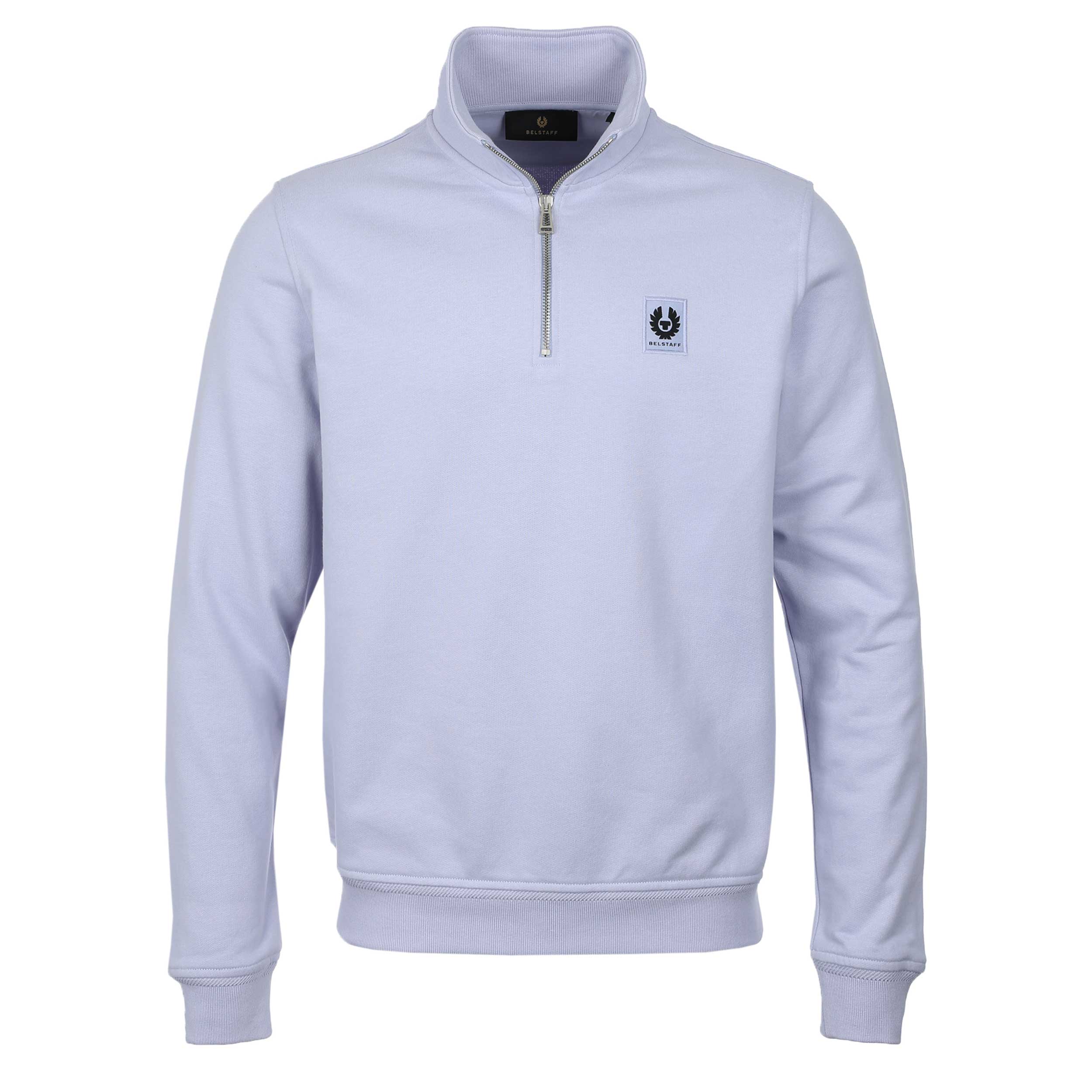 Belstaff Quarter Zip Sweat Top in Pale Heather Belstaff Quarter Zip Sweat Top in Pale Heather