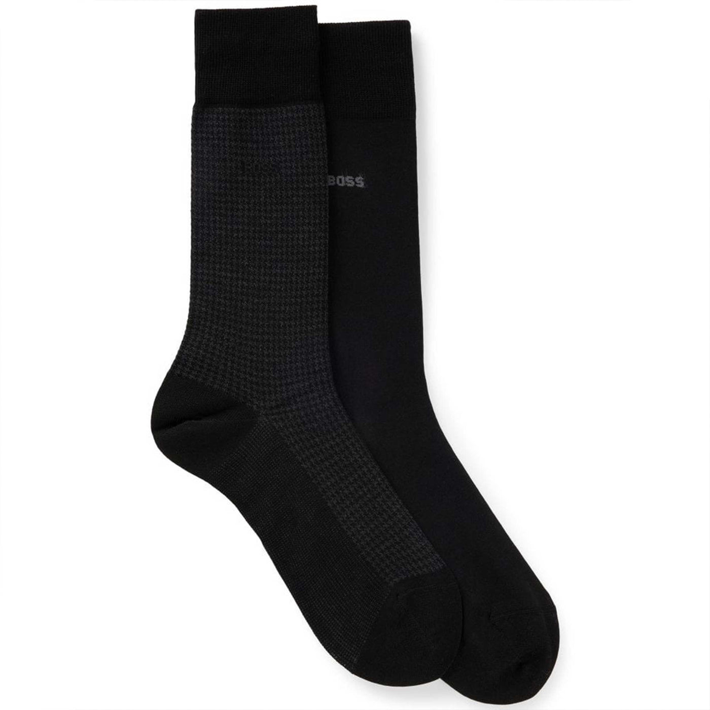 BOSS 2P Houndstooth MC Sock in Black