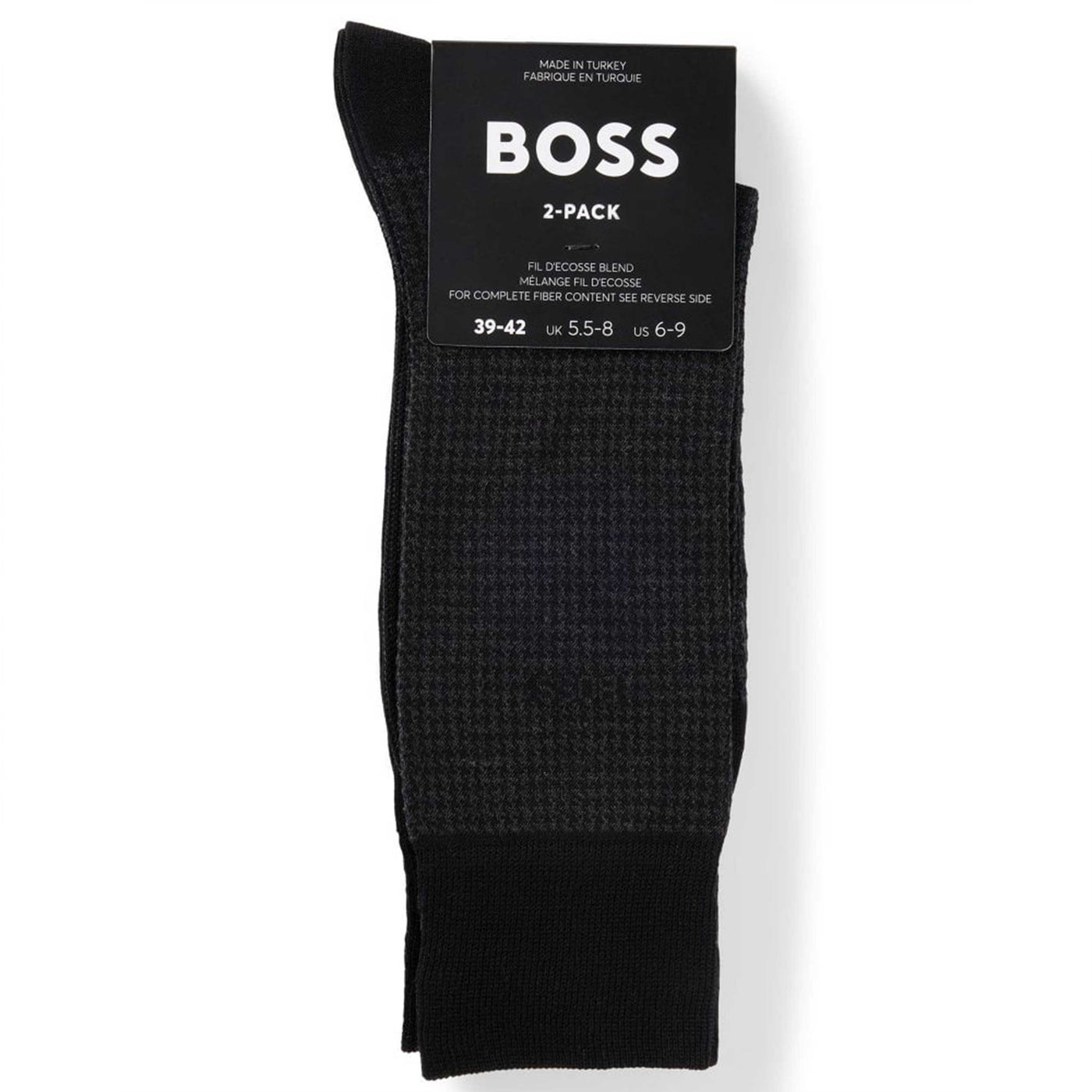 BOSS 2P Houndstooth MC Sock in Black Pack