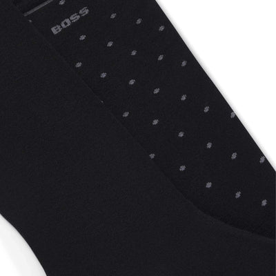 BOSS 2P RS Dots VI Bamboo Sock in Black Logo