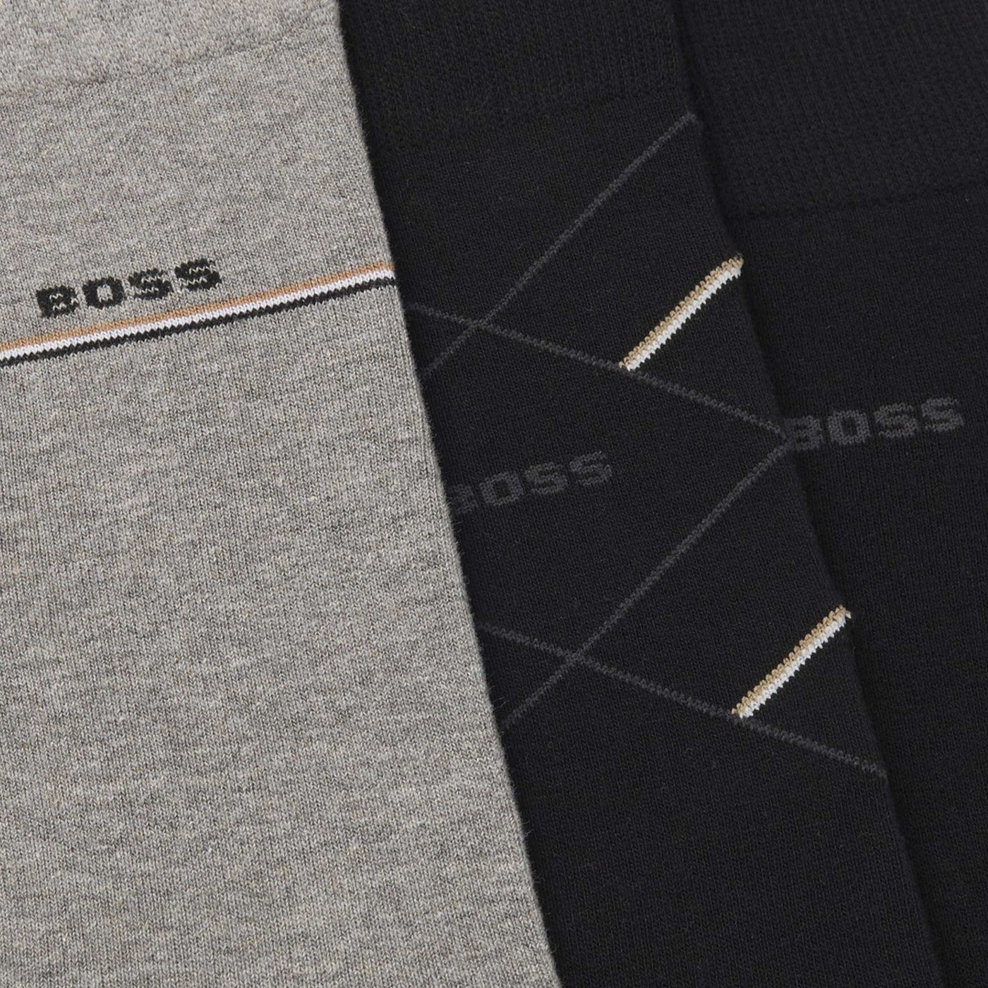 BOSS 3PRS Giftset Icon CC in Black & Grey Logo