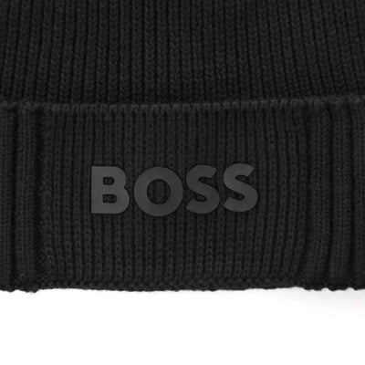 BOSS Asic Beanie X in Black Logo