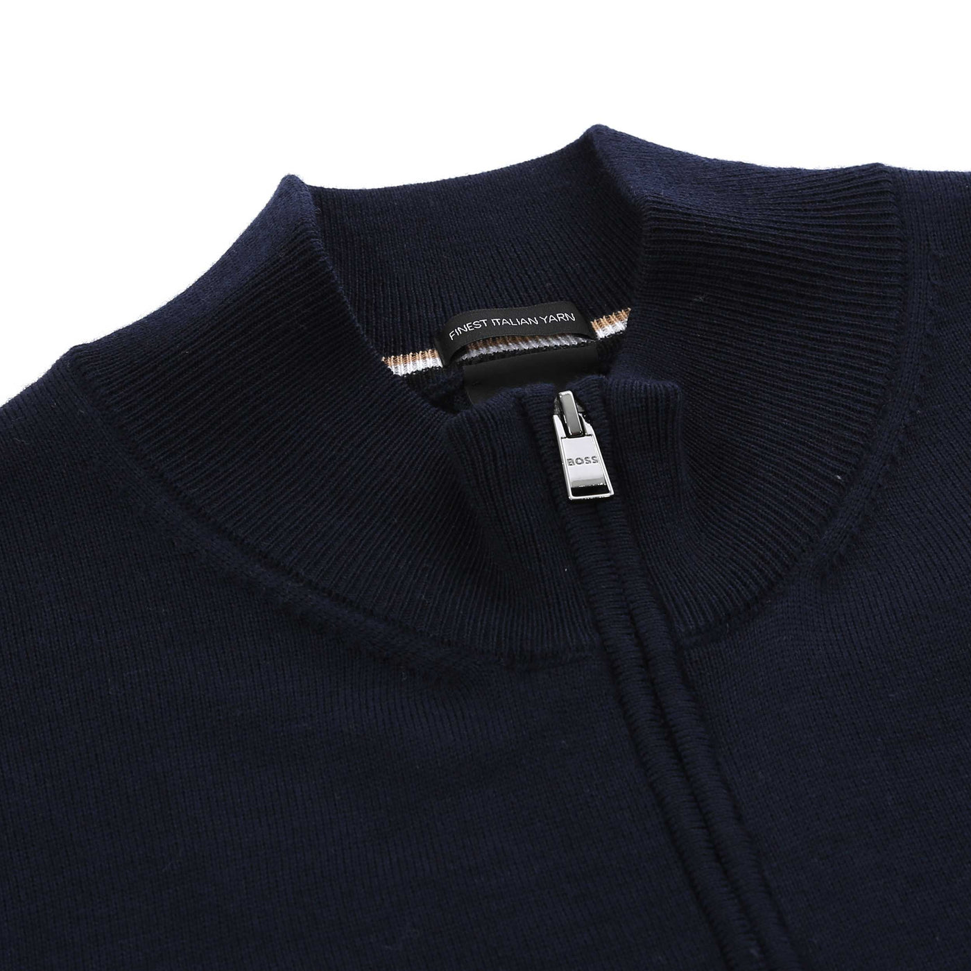 BOSS Balonso L Knitwear in Dark Blue Placket