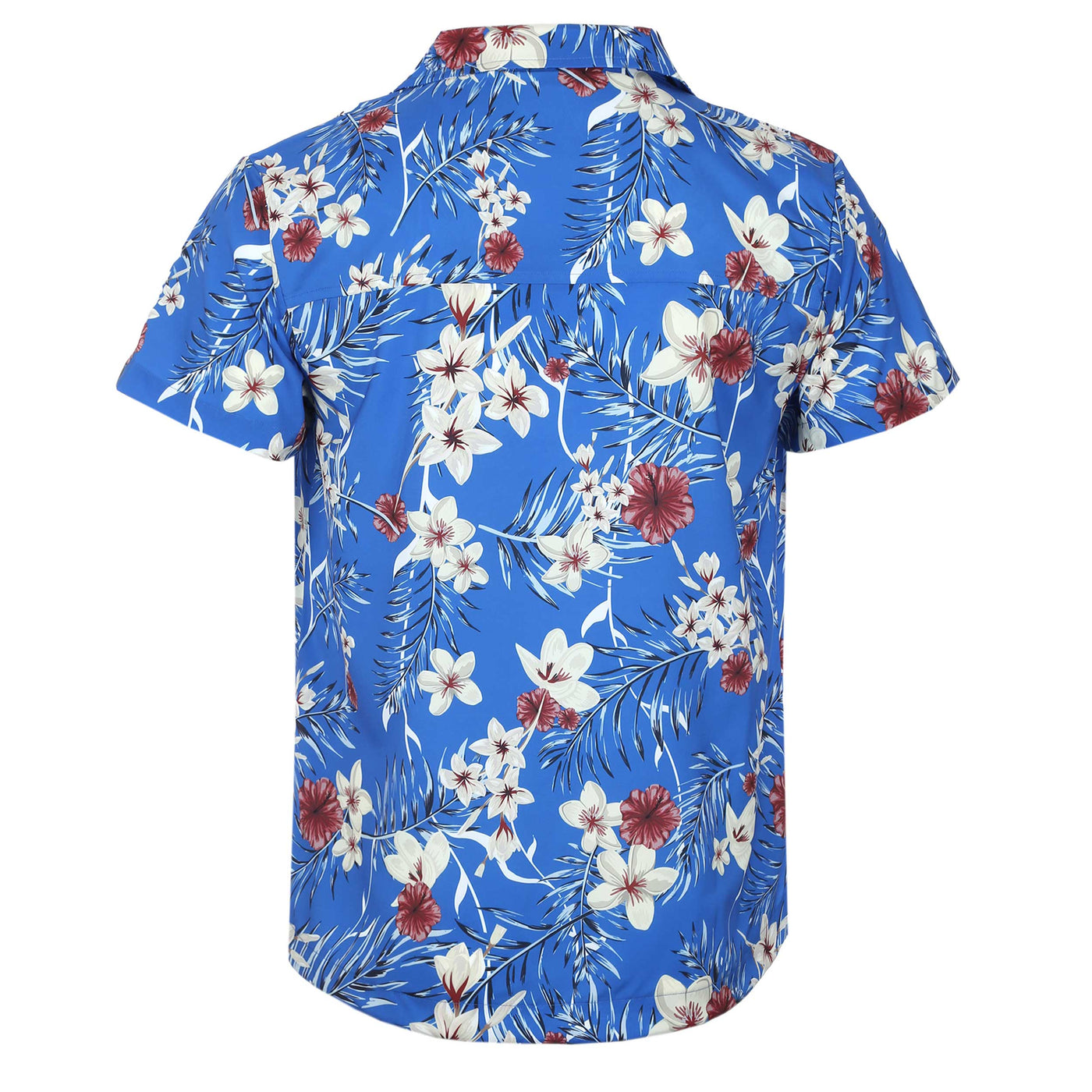 BOSS Beach Shirt in Medium Blue Back