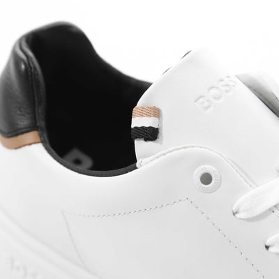 BOSS Bulton Runn Itic Trainer in White Tri Colour Detail