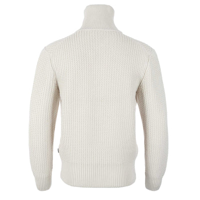 BOSS C Emaximo Knitwear in Open White Back