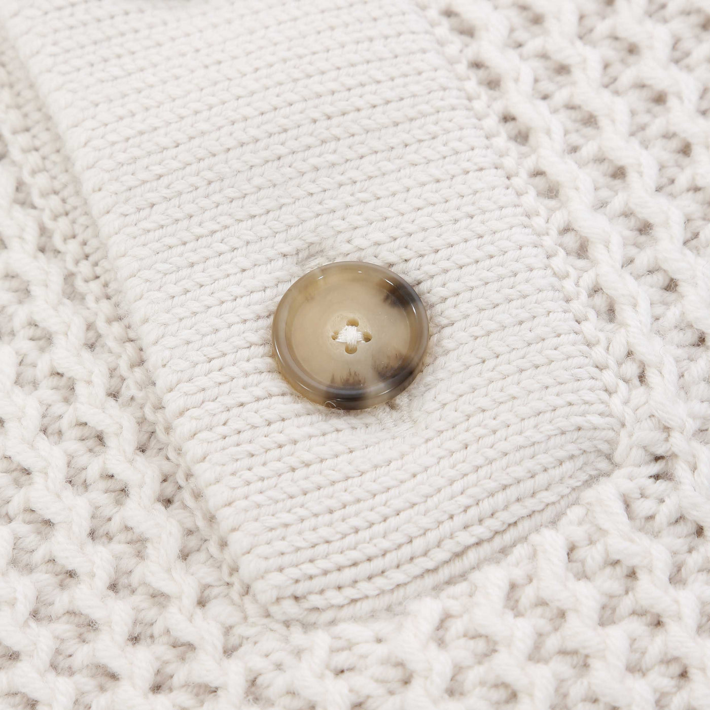 BOSS C Emaximo Knitwear in Open White Button