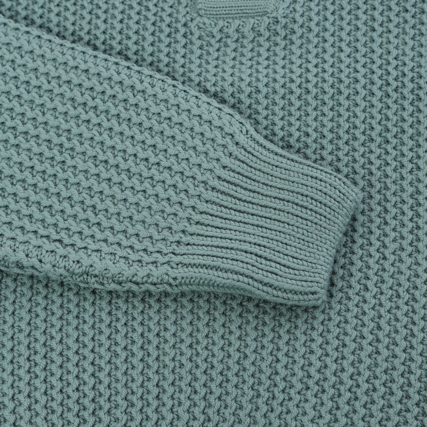 BOSS C Emaximo Knitwear in Pastel Green Cuff