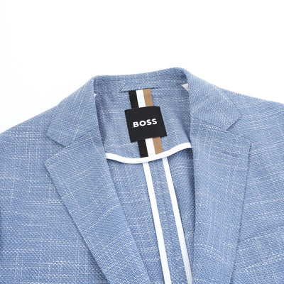 BOSS C Hanry 233 Jacket in Sky Blue Lapels