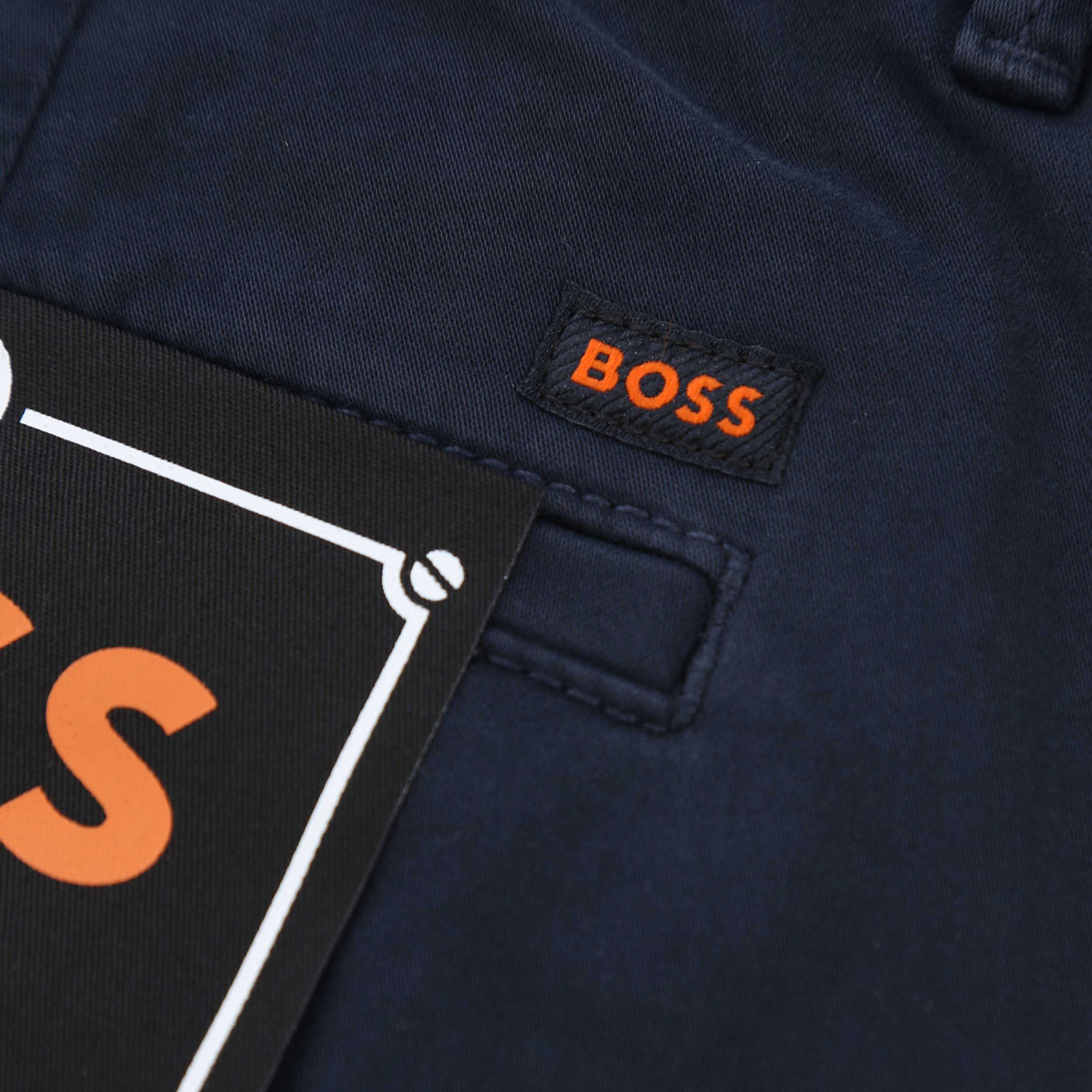 BOSS Chino Slim Chino in Dark Blue Logo