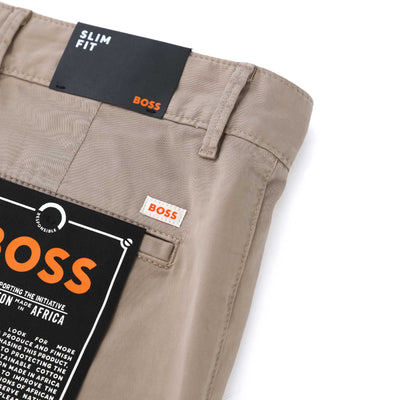 BOSS Chino Slim Chino in Open Brown Logo