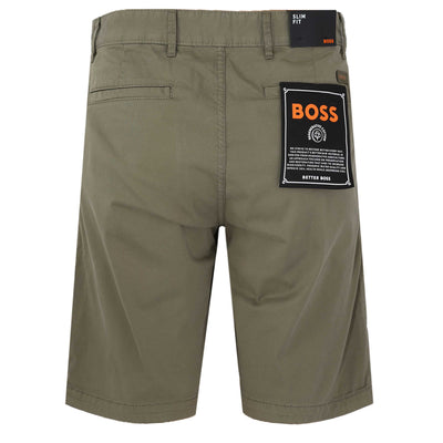 BOSS Chino Slim Shorts in Khaki Back