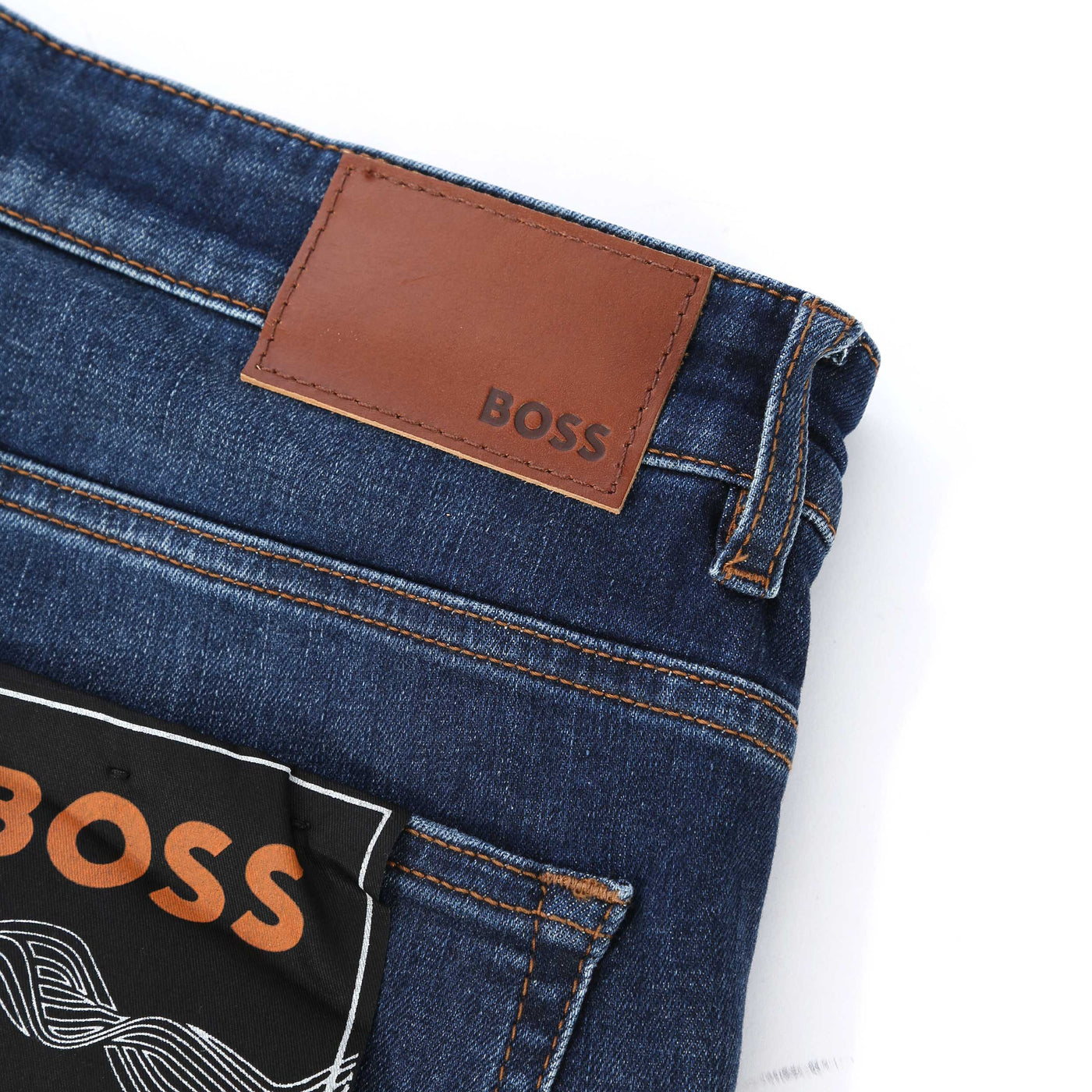 BOSS Delaware BC C Jean in Dark Blue Denim Logo