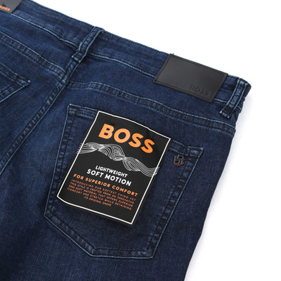 BOSS Delaware BO Jean in Dark Blue Denim Logo2
