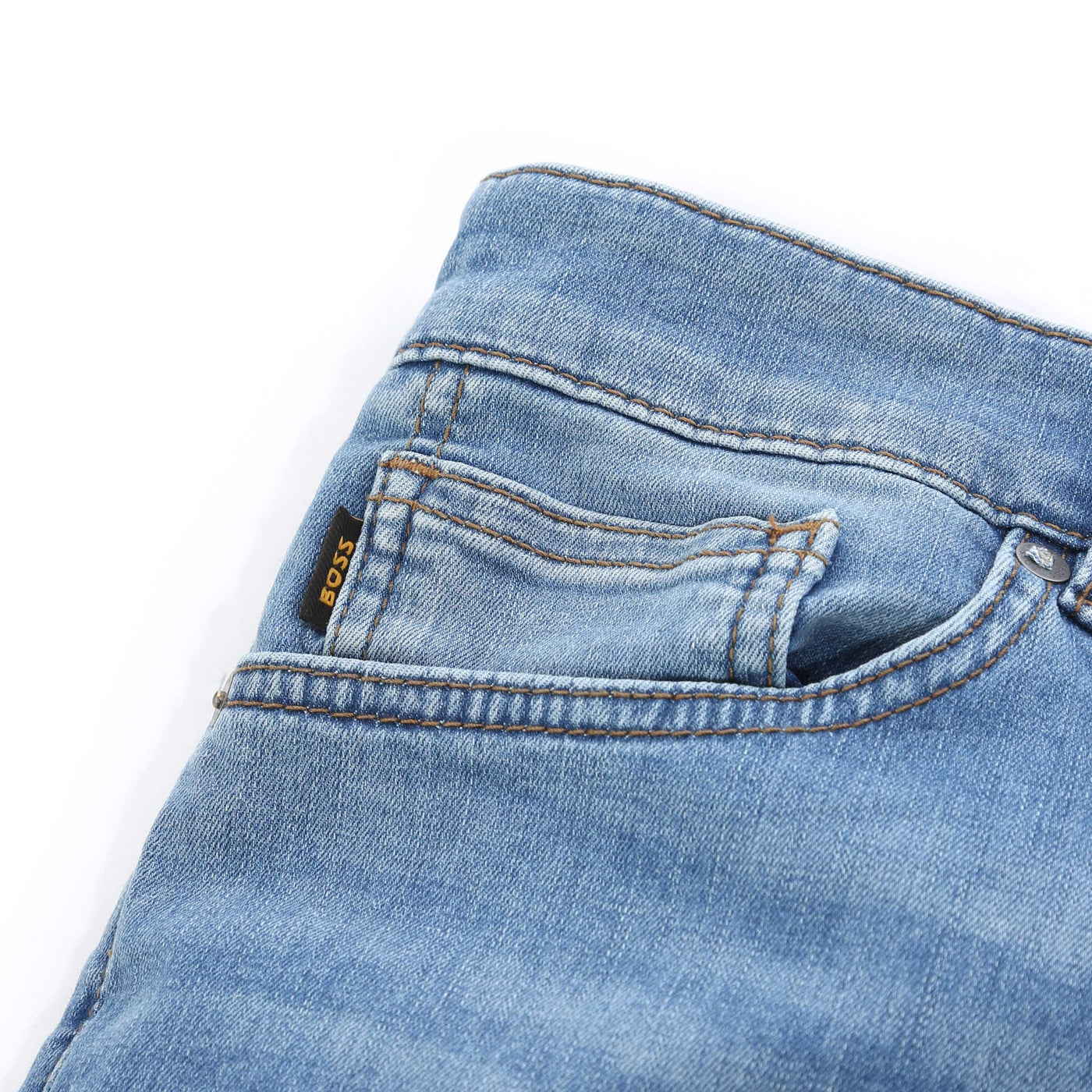 BOSS Delaware BO Jean in Light Blue Denim Logo