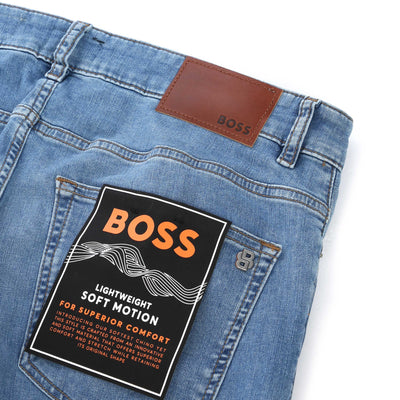 BOSS Delaware BO Jean in Light Blue Denim Logo2