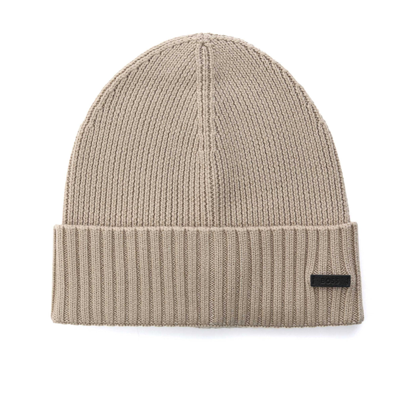 BOSS Fati Beanie Hat in Light Beige