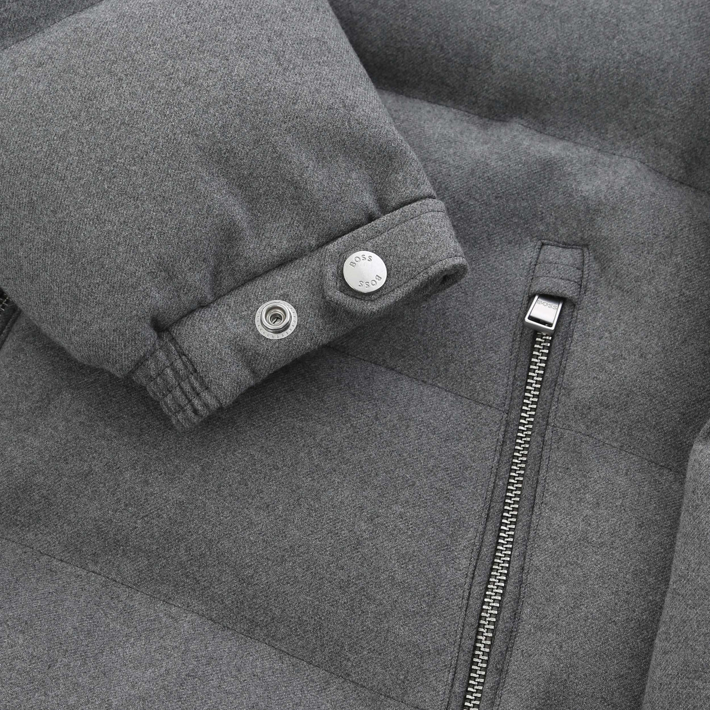 BOSS H Clanello 1 Jacket in Medium Grey cuff