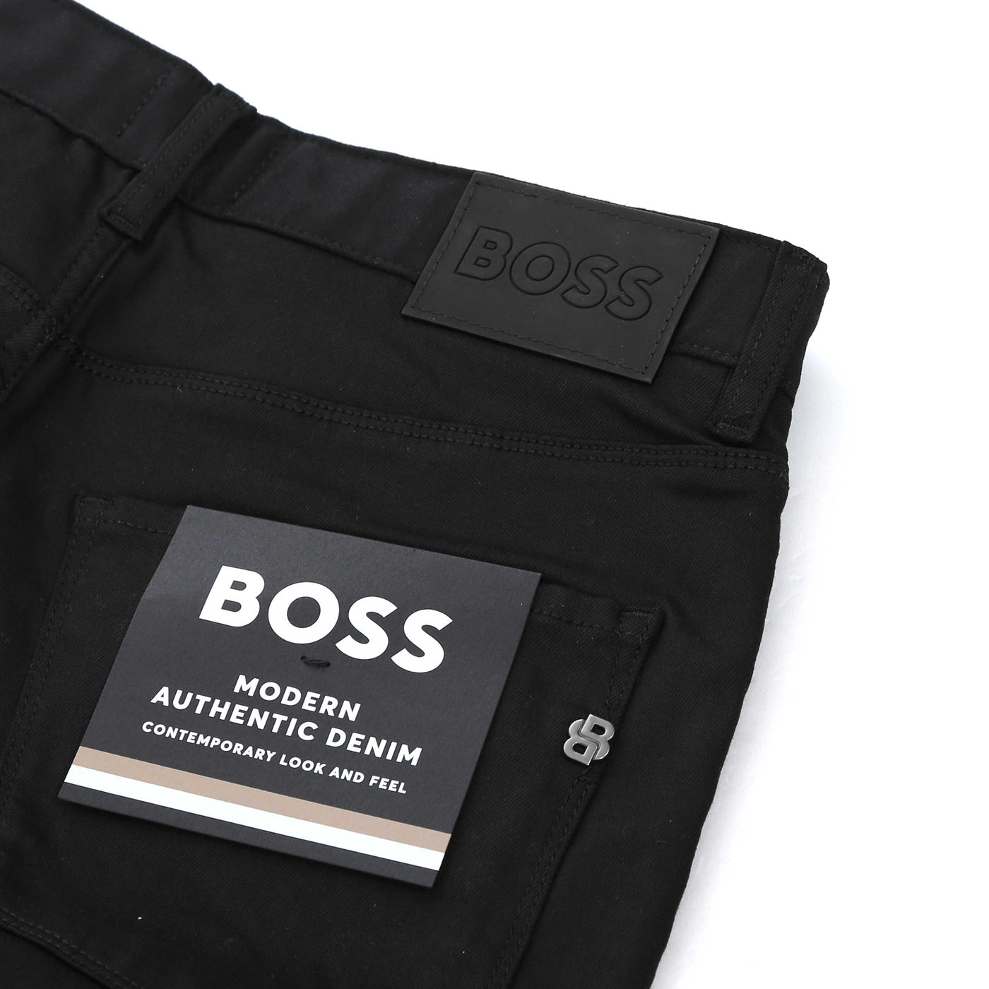 BOSS H Delaware NFS Jean in Black Logo2