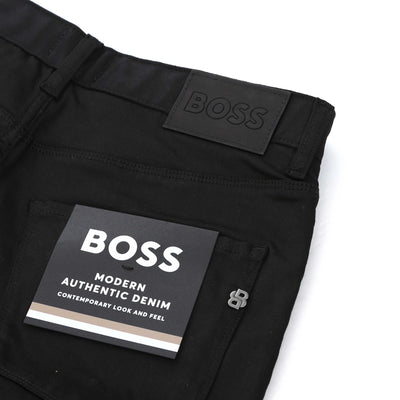 BOSS H Delaware NFS Jean in Black Logo2