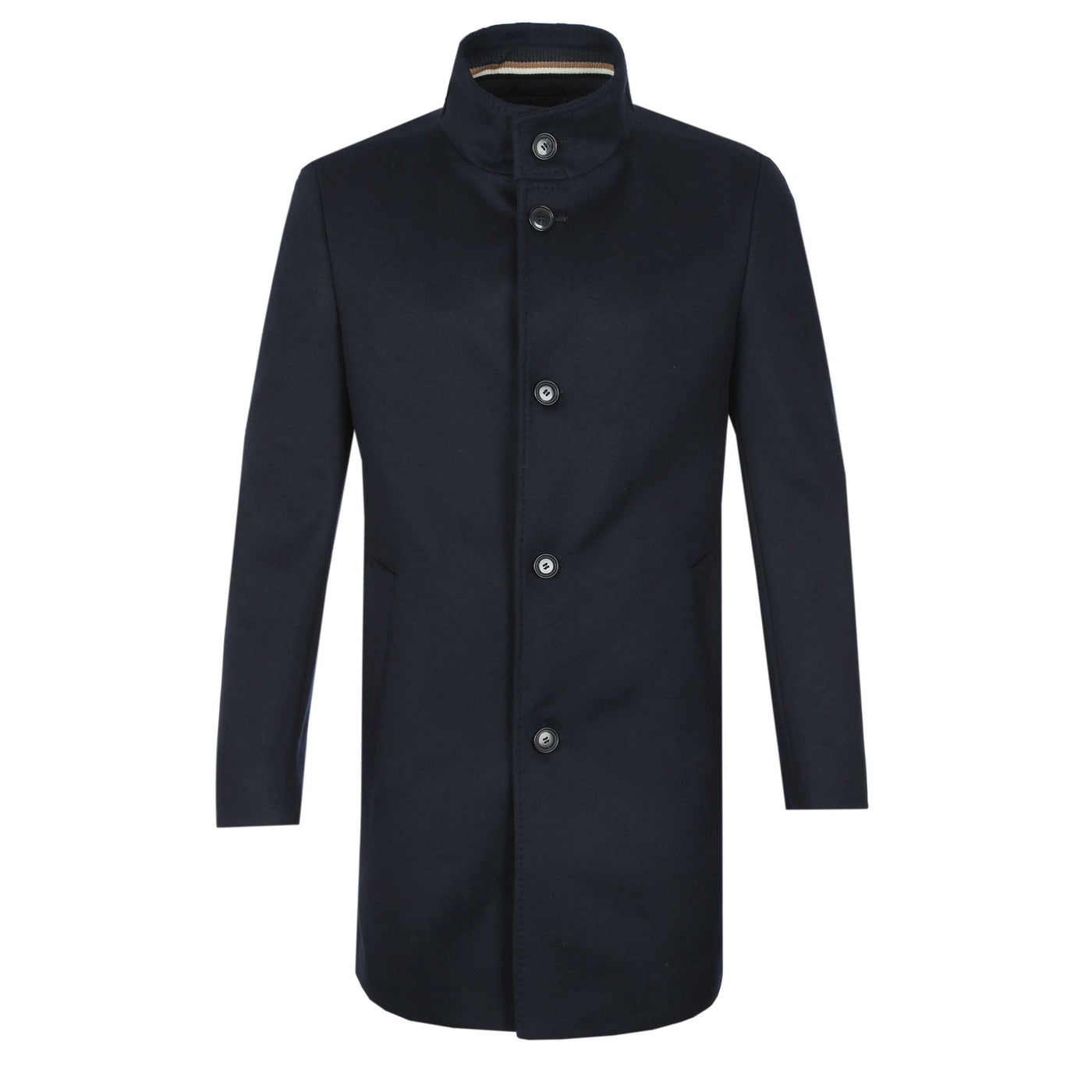 BOSS H Hyde SU 254 Overcoat in Dark Blue 