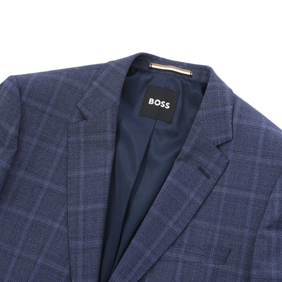 BOSS H Jasper MM C 224 Jacket in Navy Check Lapel