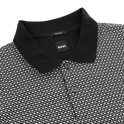 BOSS H Parlay 204 Polo Shirt in Black Placket