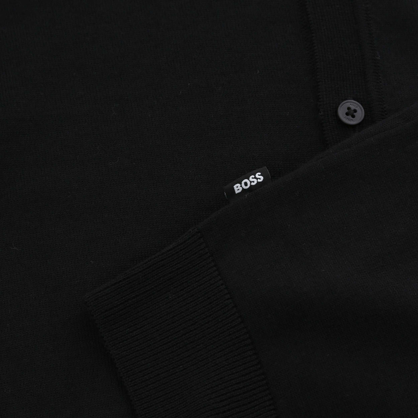 BOSS Helbert Knitwear in Black logo