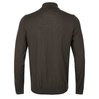 BOSS Helbert Knitwear in Khaki Back