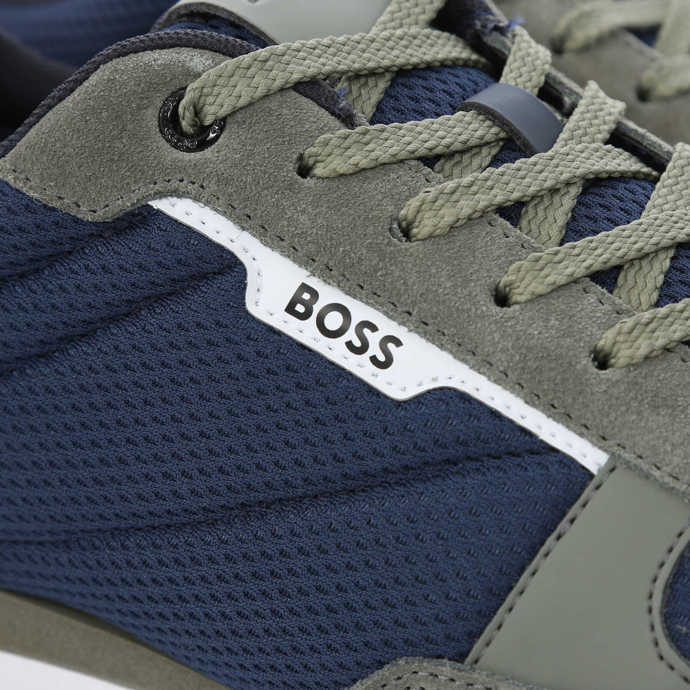 BOSS Kai Runn mesd Trainer in Navy & Grey Logo