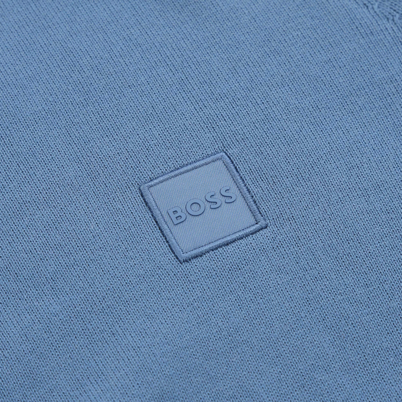 BOSS Kanovano S Knitwear in Light Pastel Blue Logo