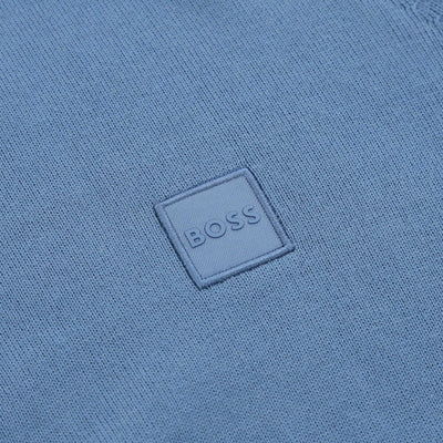 BOSS Kanovano S Knitwear in Light Pastel Blue Logo