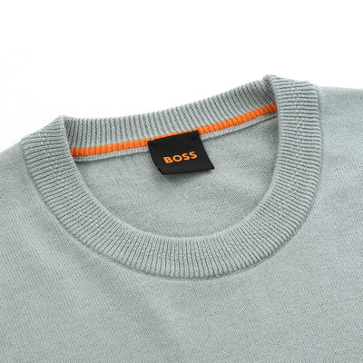 BOSS Kanovano S Knitwear in Sage Green Neck