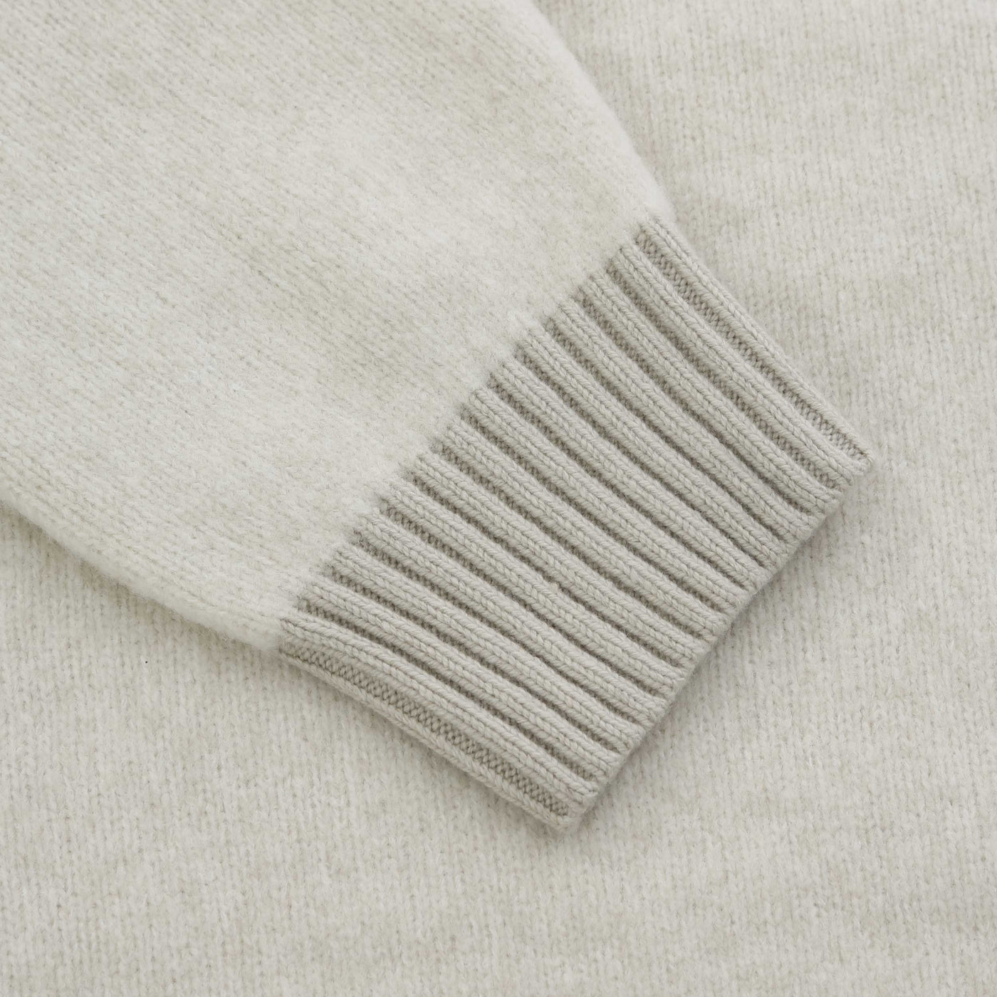 BOSS Kobear Quarter Zip in Light Beige Cuff