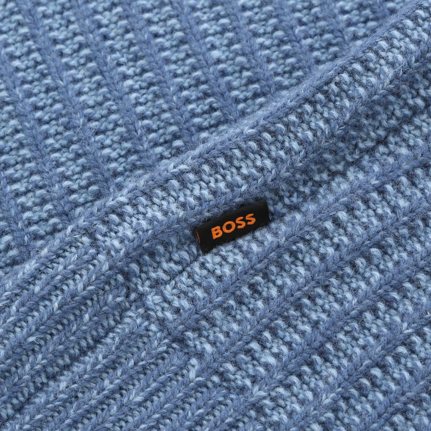 BOSS Kwinter Knitwear in Open Blue Logo