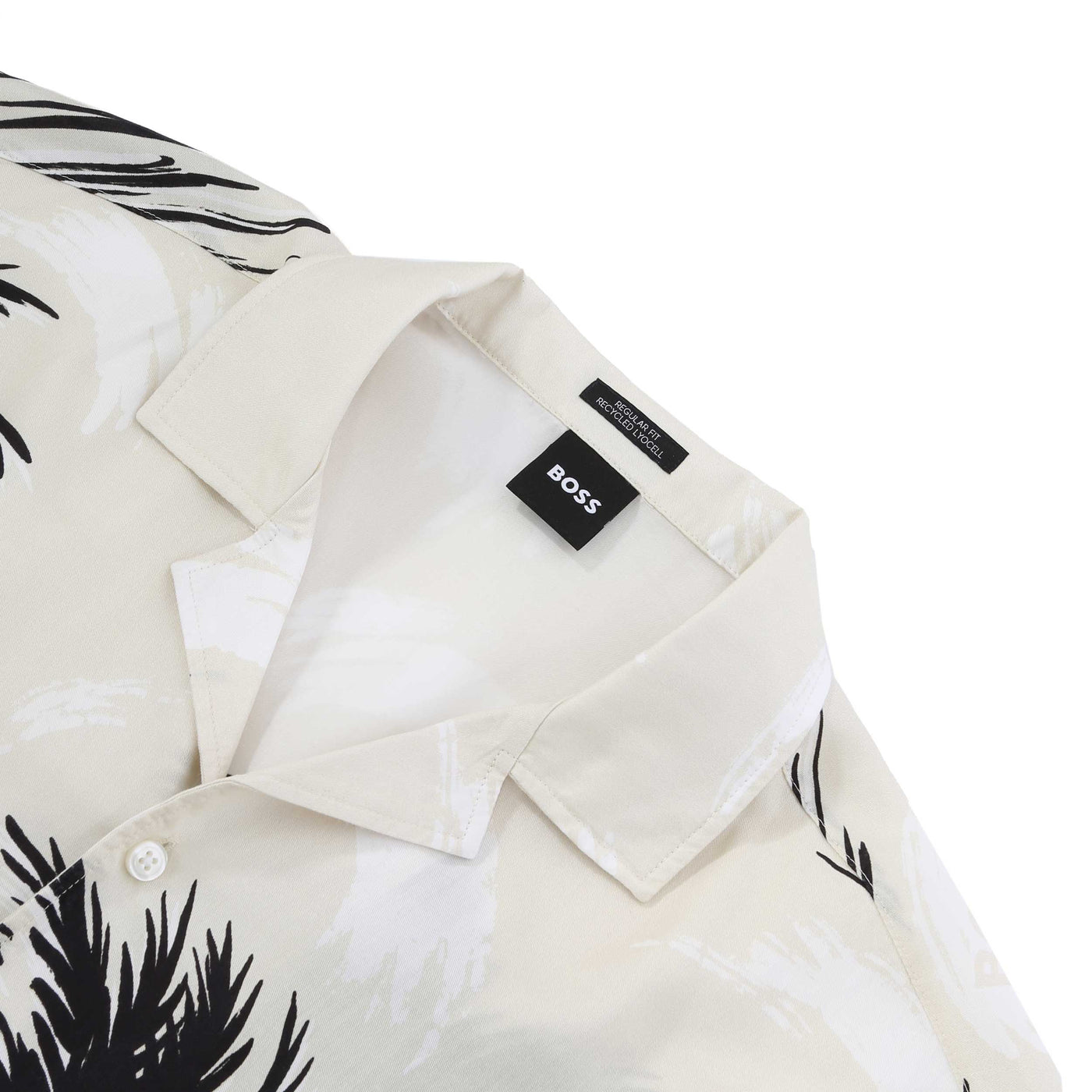 BOSS Lars O SS Shirt in Open White Collar