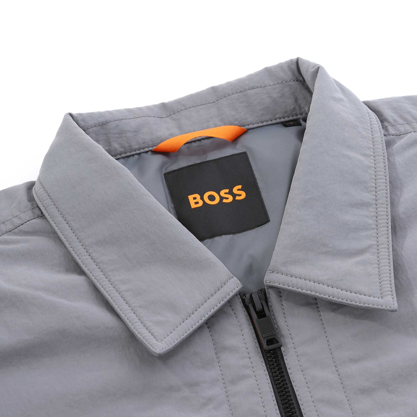 BOSS Leejay 1 M Overshirt in Open Grey Collar