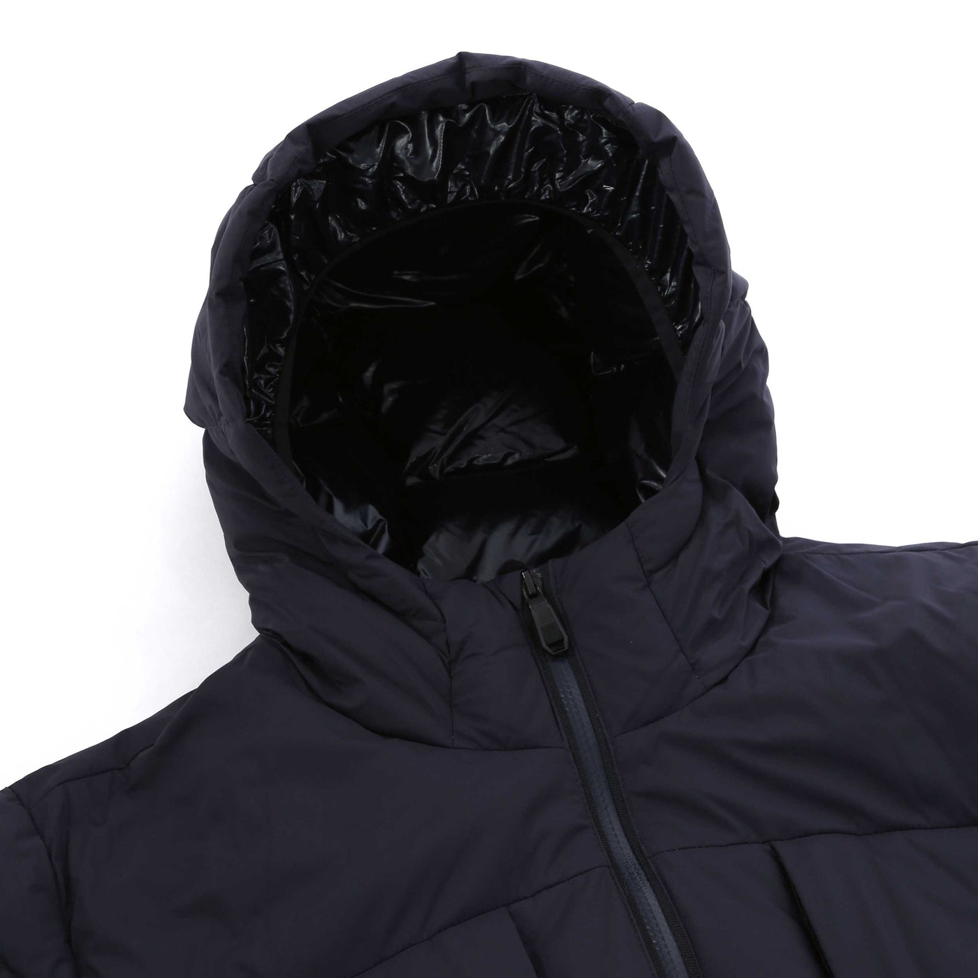 BOSS OW Riplite Puffer HD Jacket in Dark Blue Hood