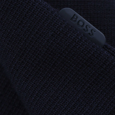 BOSS P Bellotto Knitwear in Dark Blue Logo Tab