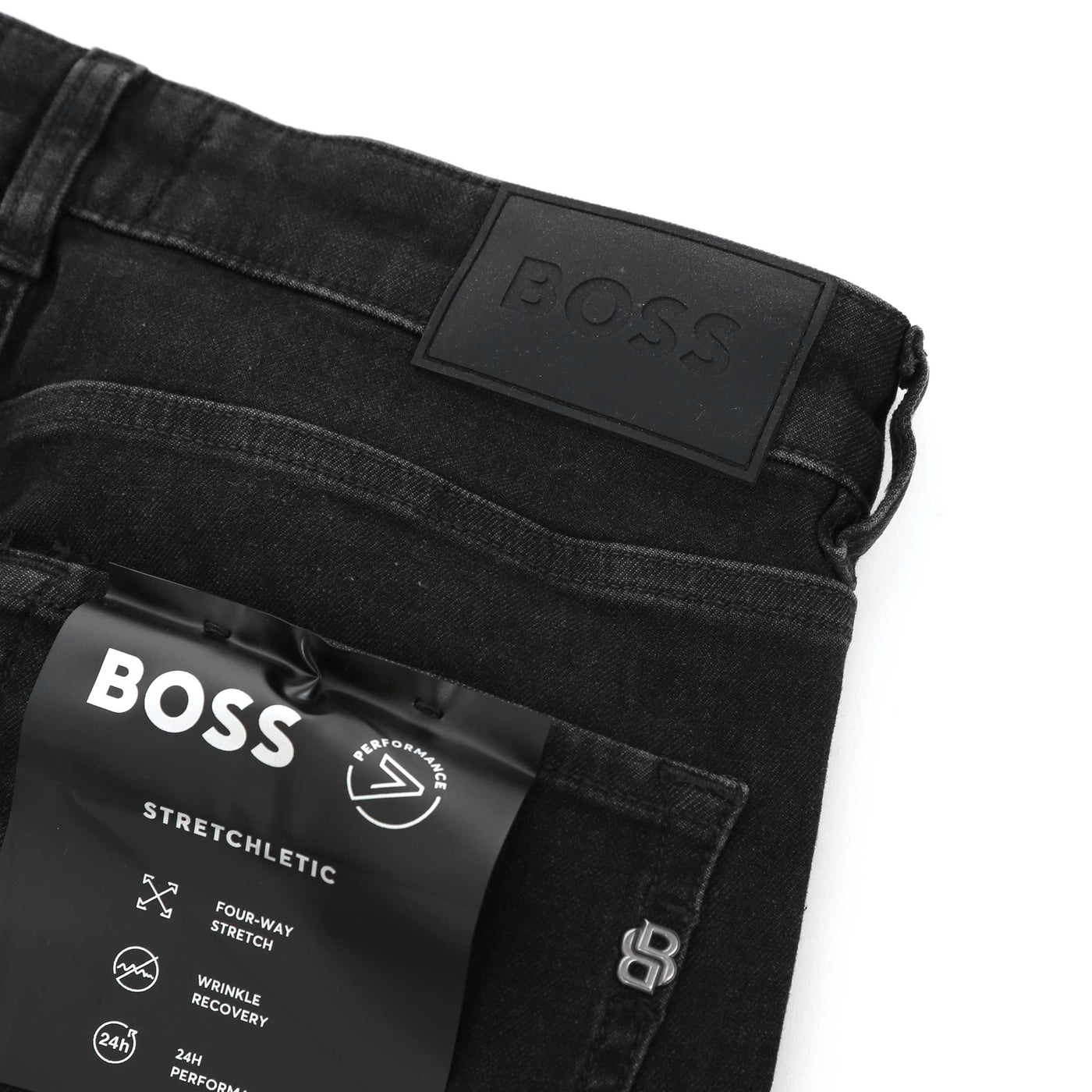 BOSS P Delaware Jean in Washed Black Logo