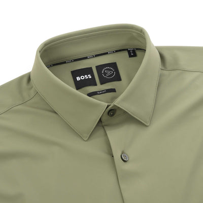 BOSS P Hank S Kent C1 222 Shirt in Khaki Collar