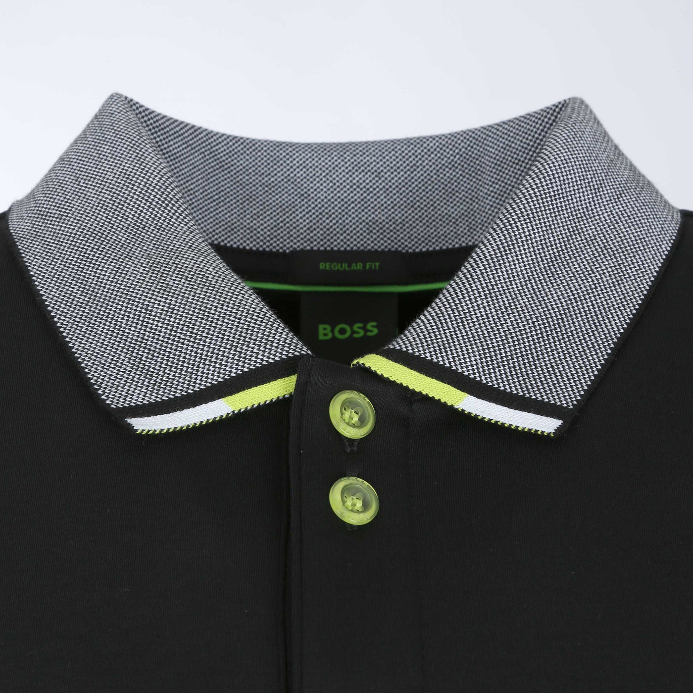 BOSS Paddy 1 Polo Shirt in Black Collar