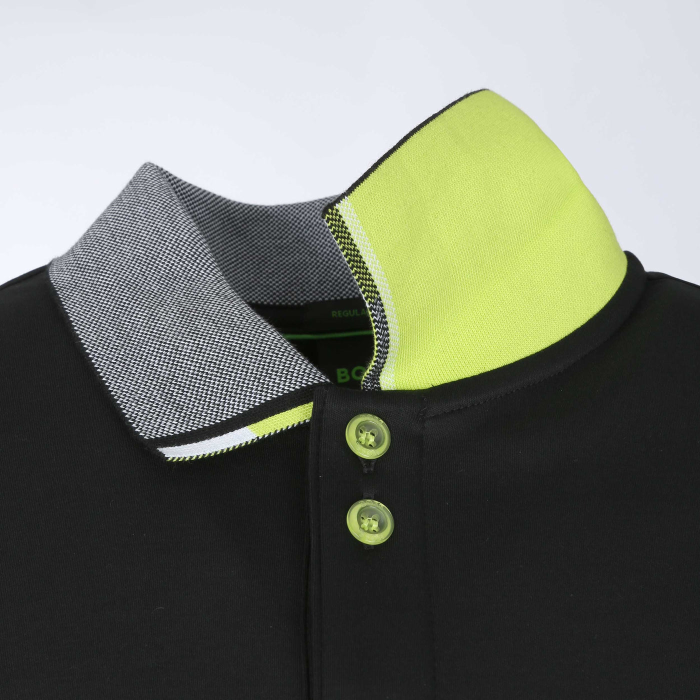 BOSS Paddy 1 Polo Shirt in Black Under Collar