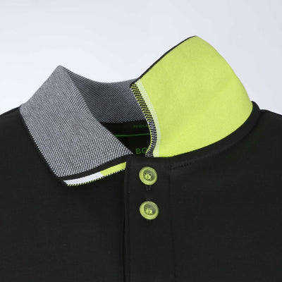 BOSS Paddy 1 Polo Shirt in Black Under Collar