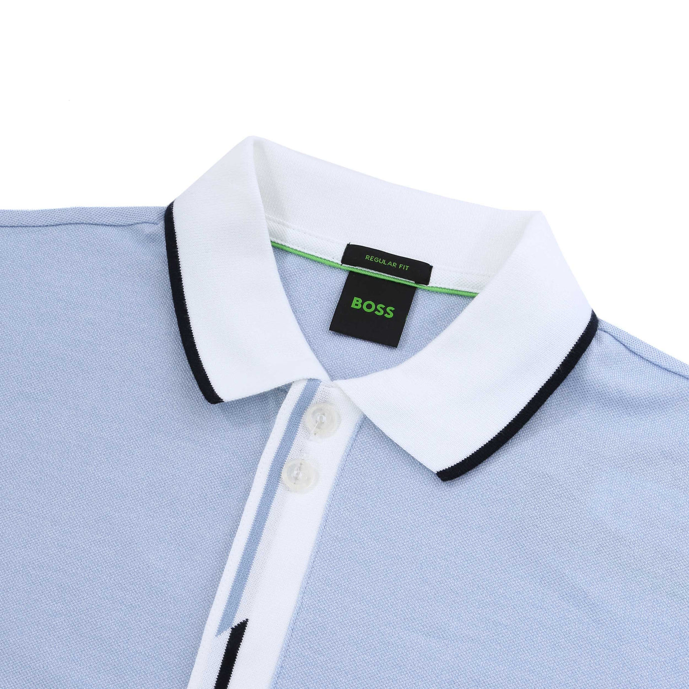 BOSS Paddy 3 Polo Shirt in Open Blue collar