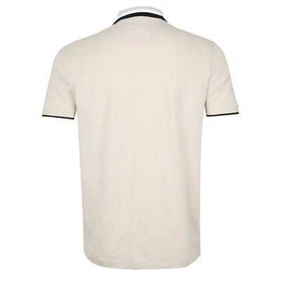 BOSS Paddy AP Heritage Polo Shirt in Beige Back