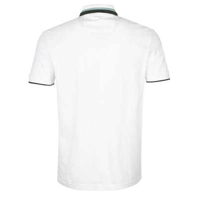 BOSS Paddy AP Heritage Polo Shirt in White Back