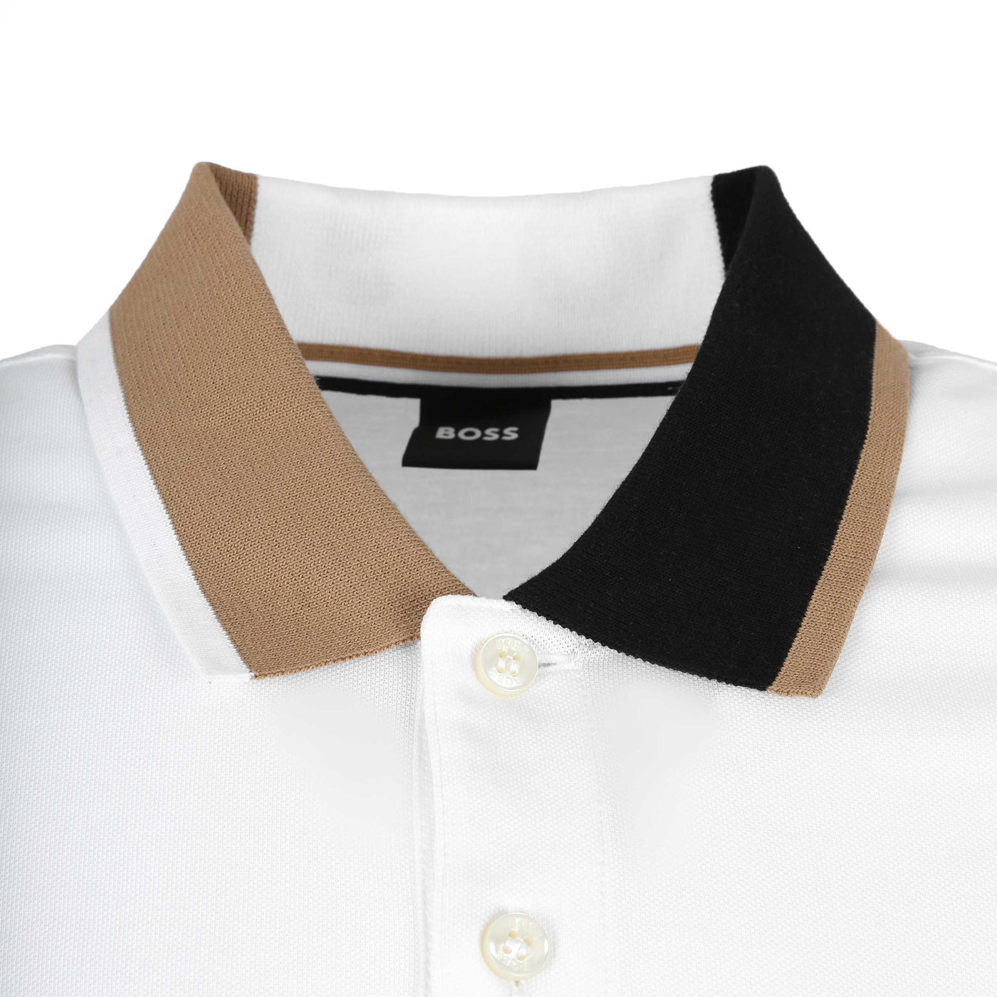 BOSS Parlay 177 Polo Shirt in White Collar