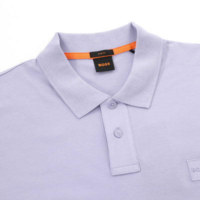 BOSS Passenger Polo Shirt in Lilac Collar