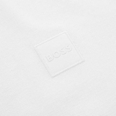 BOSS Passertip Polo Shirt in White Logo